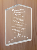 Star Point Acrylic - Outstanding Achievement Award