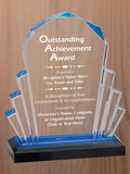 Faceted Fan Acrylic - Outstanding Achievement Award