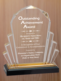 Faceted Fan Acrylic - Outstanding Achievement Award