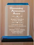 Clipped Corner Acrylic - Outstanding Achievement Award