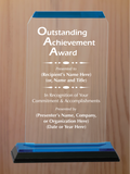 Clipped Corner Acrylic - Outstanding Achievement Award