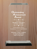 Clipped Corner Acrylic - Outstanding Achievement Award