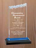 Frosted Top Acrylic - Outstanding Achievement Award