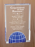 Rising Globe Acrylic - Retirement Award