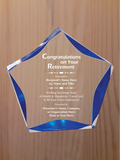 Luminary Star Acrylic - Retirement Award