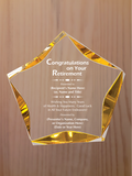 Luminary Star Acrylic - Retirement Award