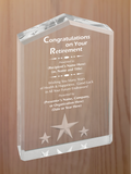 Star Point Acrylic - Retirement Award
