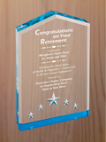 Star Point Acrylic - Retirement Award