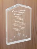 Star Point Acrylic - Retirement Award
