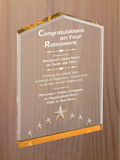 Star Point Acrylic - Retirement Award