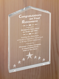 Star Point Acrylic - Retirement Award
