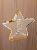 Star Performer Acrylic - Retirement Award