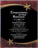 Acrylic Plaque with Marble and Shooting Star Accent - Retirement Award