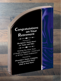 Velvet Wave Acrylic - Retirement Award