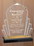 Faceted Fan Acrylic - Retirement Award