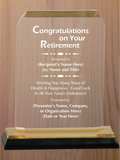 Clipped Corner Acrylic - Retirement Award