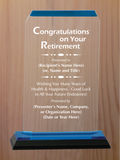 Clipped Corner Acrylic - Retirement Award