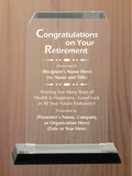 Clipped Corner Acrylic - Retirement Award