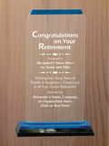 Clipped Corner Acrylic - Retirement Award