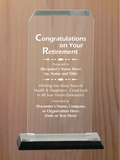 Clipped Corner Acrylic - Retirement Award