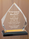 Diamond Acrylic - Retirement Award