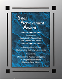 Acrylic Clear Plaque with Marble Design Accent - Outstanding Sales Achievement Award
