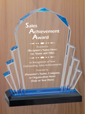 Faceted Fan Acrylic - Outstanding Sales Award