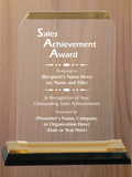 Clipped Corner Acrylic - Outstanding Sales Award