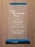 Clipped Corner Acrylic - Outstanding Sales Award