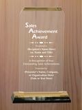 Clipped Corner Acrylic - Outstanding Sales Award