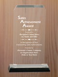 Clipped Corner Acrylic - Outstanding Sales Award