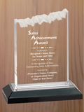 Frosted Top Acrylic - Outstanding Sales Award