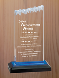 Frosted Top Acrylic - Outstanding Sales Award