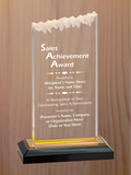 Frosted Top Acrylic - Outstanding Sales Award