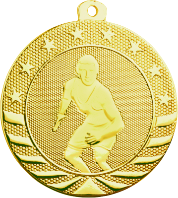 gold wrestling medal in the Starbrite style