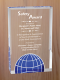 Rising Globe Acrylic - Safety Award