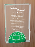Rising Globe Acrylic - Safety Award