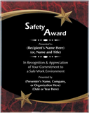Acrylic Plaque with Marble and Shooting Star Accent - Safety Award