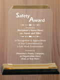 Clipped Corner Acrylic - Safety Award