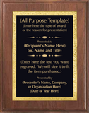Walnut Wood Plaque with Decorative Plate - Design Your Own Award