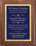 Walnut Wood Plaque with Decorative Plate - Design Your Own Award