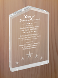 Star Point Acrylic - Years of Service Award