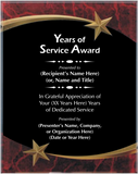 Acrylic Plaque with Marble and Shooting Star Accent - Years of Service Award