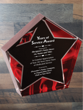 Velvet Star Acrylic - Years of Service Award
