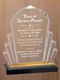 Faceted Fan Acrylic - Years of Service Award