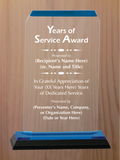 Clipped Corner Acrylic - Years of Service Award