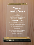 Clipped Corner Acrylic - Years of Service Award