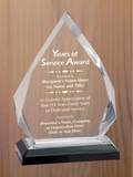 Diamond Acrylic - Years of Service Award