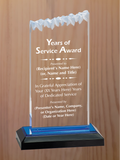 Frosted Top Acrylic - Years of Service Award