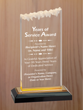 Frosted Top Acrylic - Years of Service Award
